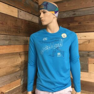 Sporty Longsleeve Polygon aqua Men